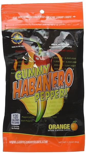 GUMMY HABANERO PEPPER (1.75OZ)- MADE WITH REAL HABANERO...