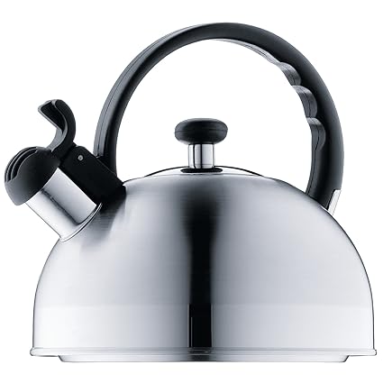 WMF Flötenkessel, 1,5 l, mit Flöte Teekessel Wasserkessel Orbit, Cromargan Edelstahl rostfrei, induktionsgeeignet
