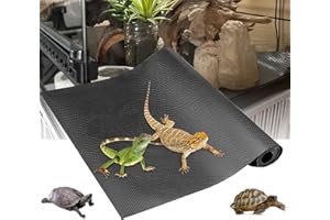 LWFCOEE Bearded Dragon Tank Accessories 17'' X 79'' Leopard Gecko Tank Flooring Pad Large Reptile Carpet Terrarium Liner Non-Adhesive Reptile Substrate Mat for Snake, Lizard, Tortoise, Lguana