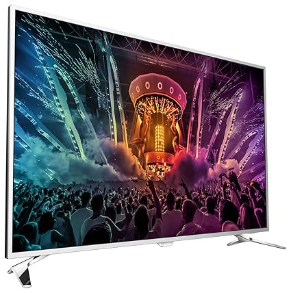 Philips 43PUS6501/12 109,2 cm (43 Zoll) Ultraflacher Android 4K-Fernseher mit 2-seitigem Ambilight und PixelPrecise Ultra HD 