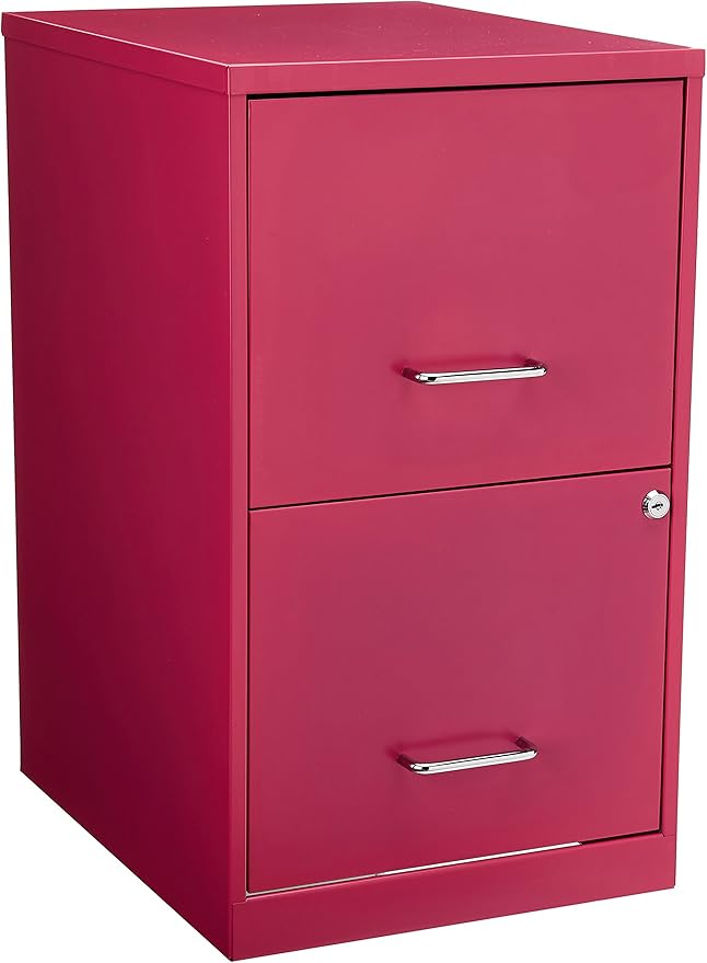 Amazon Com Hirsh Soho 2 Drawer File Cabinet In Pink Office Products