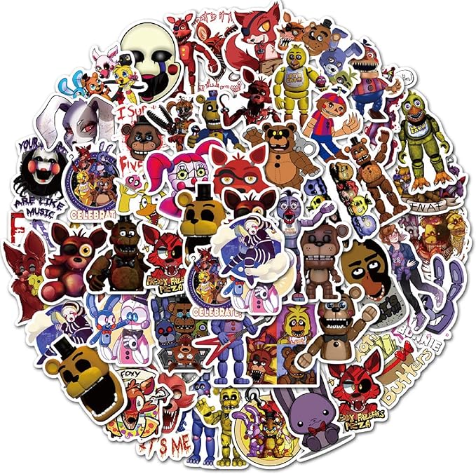 Five Nights at Freddy's Stickers 50 Pack Waterproof Stickers Laptop