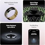Ultrahuman Ring AIR Bionic Gold Size 10 Sleep Tracking Fitness HR view 7