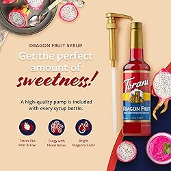 Torani Dragon Fruit Syrup for Drinks, Flavoring for