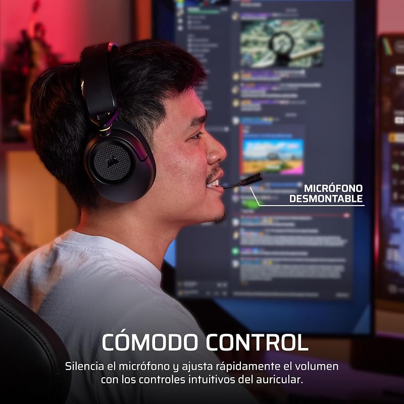 HS35 v3 Headset Gaming sem fios – Preto