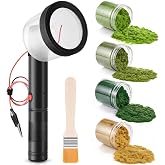 Tioncy Static Grass Applicator Kit for Diorama Scenery, Curved Head | with 4 x 60g Colors Grass, Anti Slip Handle, for Diorama Miniatures, Model Railroad, Hobby Terrain Crafts, Realistic Flocking