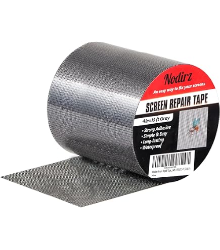 Screen Repair Tape - Silver, 2" Wide X 30' Long, Self-Adhesive Fiberglass Tape