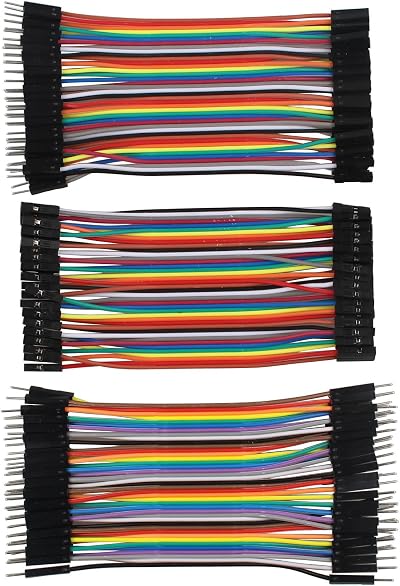 HALJIA 120pc 4inch Breadboard Jumper Wires M/M F/F M/F Arduino Projects