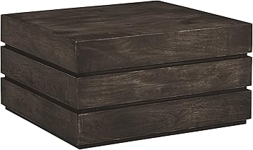 Amazon Com Ashley Contemporaneo Mesa De Centro De Madera En Color Negro Transparente Acabado T860 8 Furniture Decor