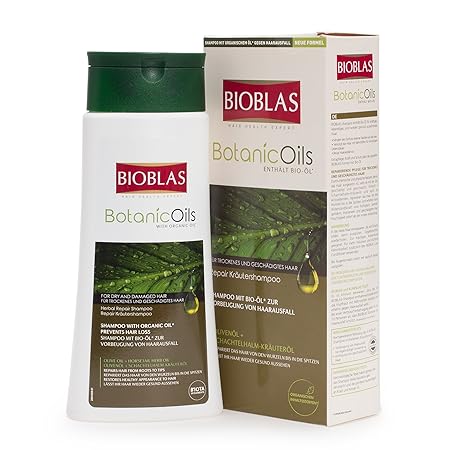 Bioblas Botanic Oils, Olivenöl Shampoo, dermatologisch getestet, Anti Haarausfall Shampoo für Mann und Frau für trockenes und