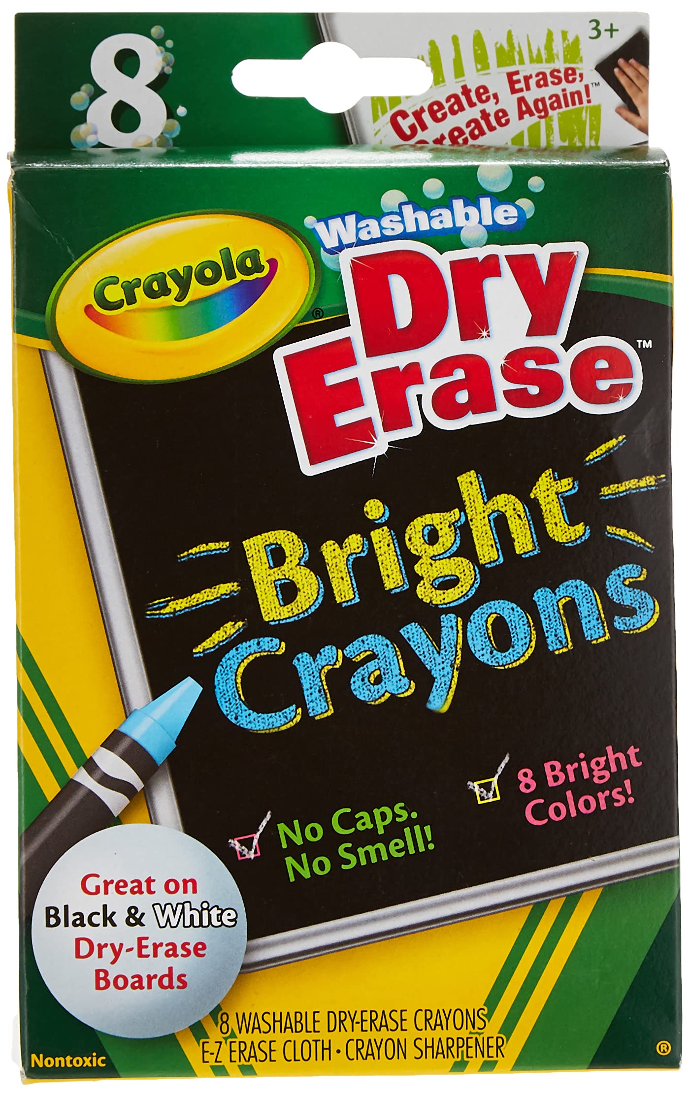 Photo 1 of Crayola Dry-Erase Bright Crayons, 8 count