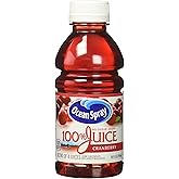 Ocean Spray 100% Juice, Cranberry, 10 Fl Oz (Pack of 6)