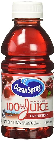 OCEAN SPRAY 100% JUICE, CRANBERRY, 10 FL OZ (PACK OF 6)