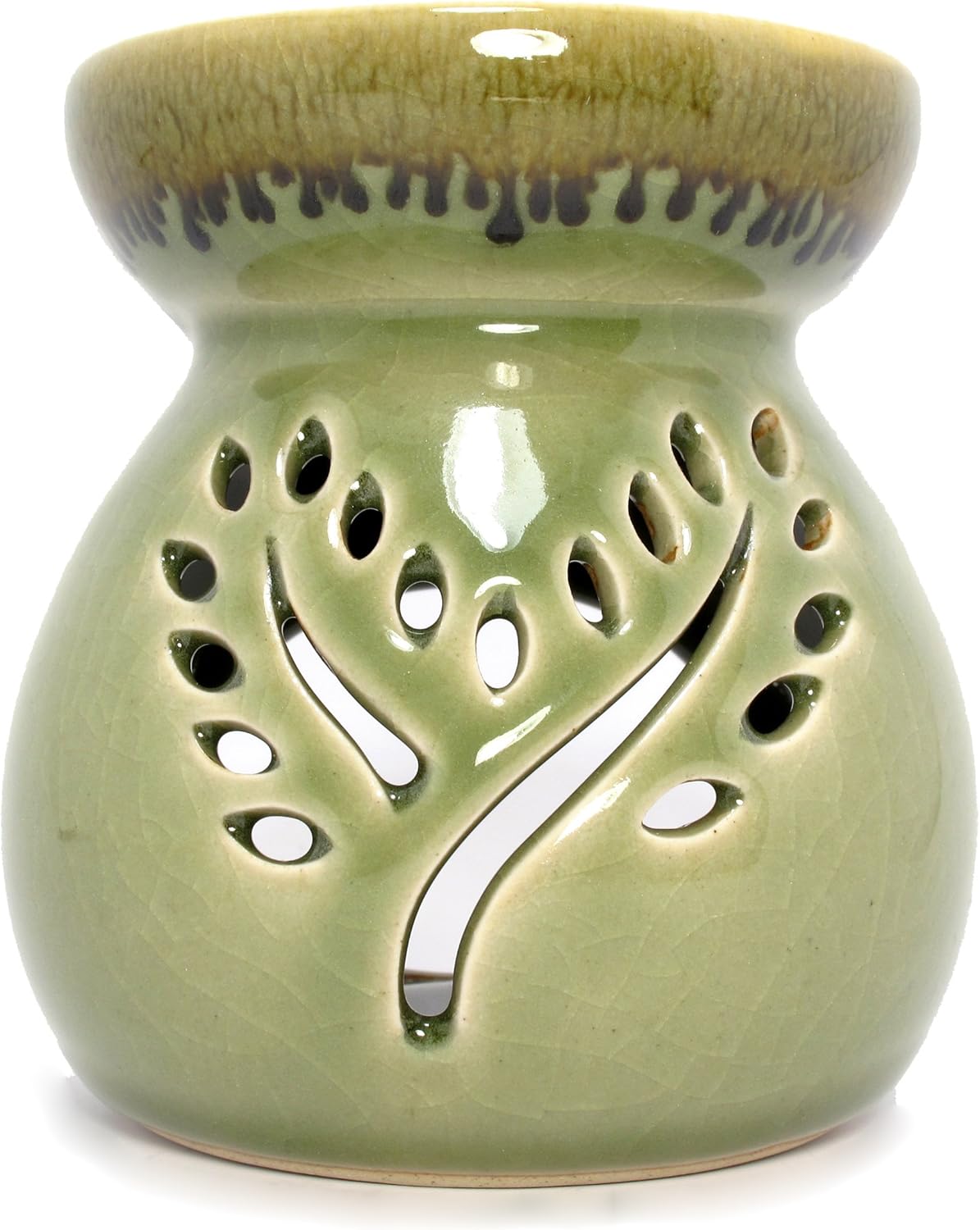 Celadon Ceramic Aroma Oil Burner (Oil Lamp, Oil Diffuser