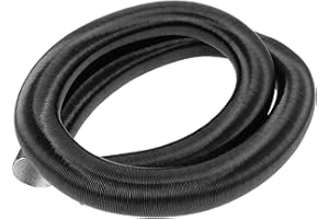 VekAuto 1 Pc Car Heater Duct Pipe 42mm ID 300cm Max l Warm Air Ducting Hose Car Truck RV Bus Van Boat Aluminum Foil Black