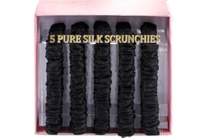 5PCS Hair Scrunchies 100% Silk Scrunchie for Women. Elastics Satin Elastique Black Chouchou Pour Cheveux Silk Scrunchy Holder