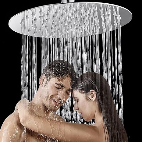 Kopfbrause Regendusche, HG Power Einbauduschköpfe Edelstahl Duschkopf Regenbrause Brausekopf aus Edelstahl mit Anti-Kalk-Düse