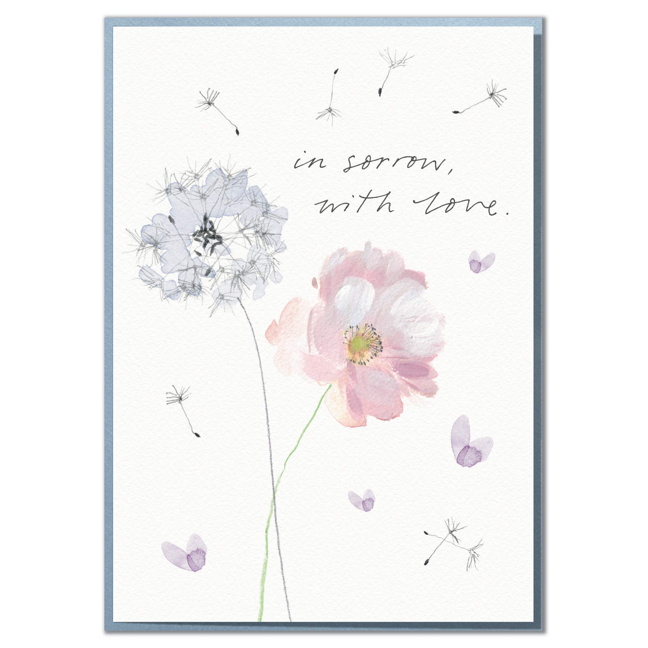 in Sorrow, with Love. Beautiful Sympathy or Thinking of You Card