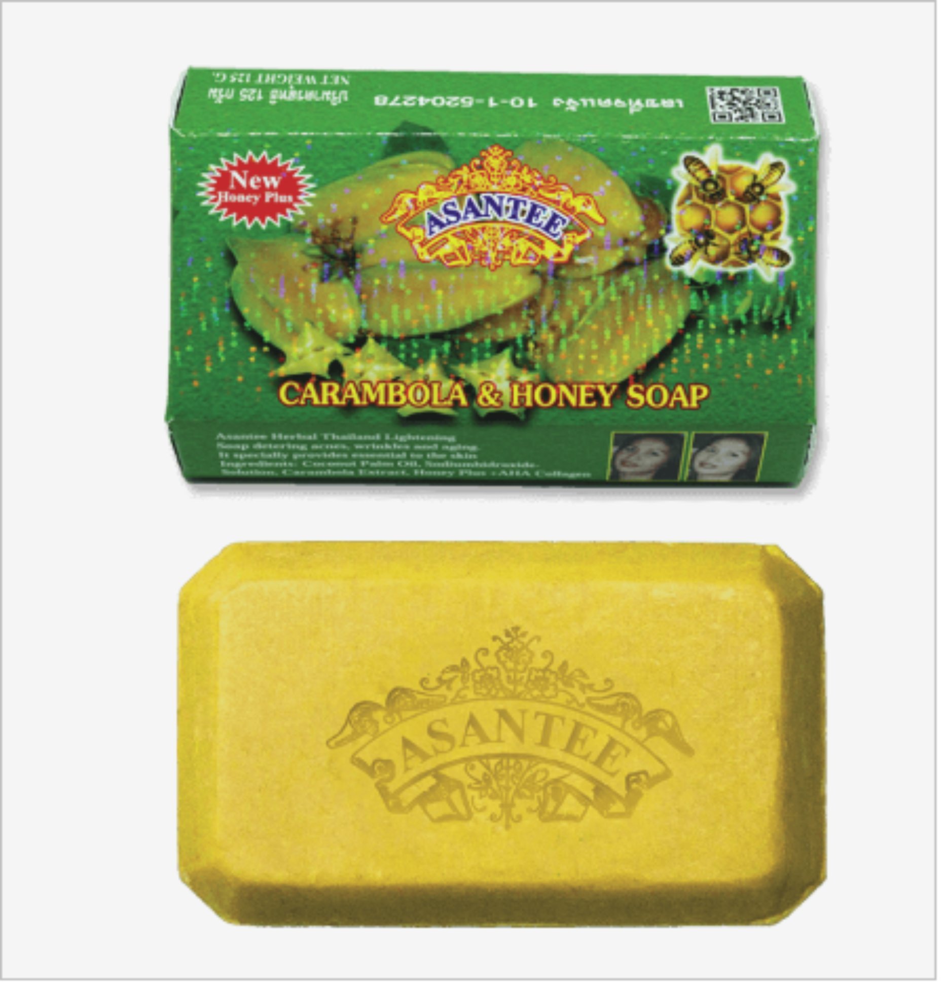 Asantee Carambola [Star Fruit] & Honey Natural Deep Cleansing Soap 125g