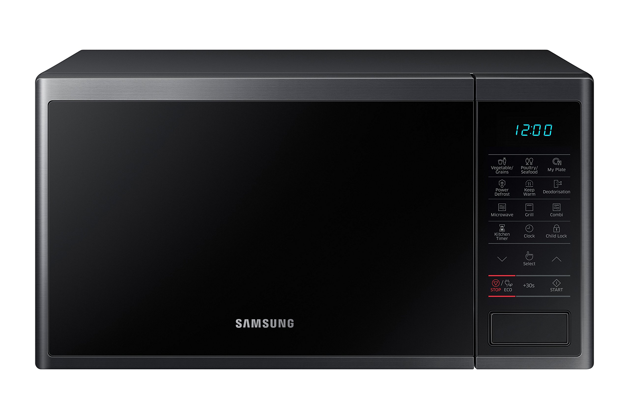 SAMSUNG-MG23J5133AGEC-Microondas-con-Grill-800-W-1100-W-23-Litros-Interior-Ceramica-Enamel-Color-Negro-Grafito