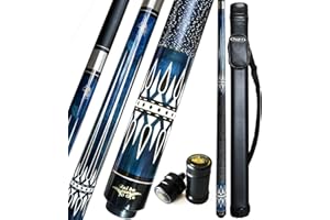 Tai ba cues Pool cue Stick, 13mm Multilayer Leather Tip, 58", Linen Wrap, Hardwood Canadian Maple Professional Billiard Pool Cue Stick 19-21 Oz (Selectable)