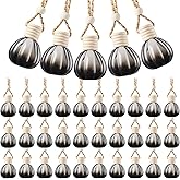 BBTO 50 Pcs Hanging Car Air Freshener Black Car Diffuser Bottles Empty Glass Perfume Bottle Freshener Diffuser Bottle Pendant for Essential Oil Fragrance Aromatherapy Bottles Ornament(Pumpkin)