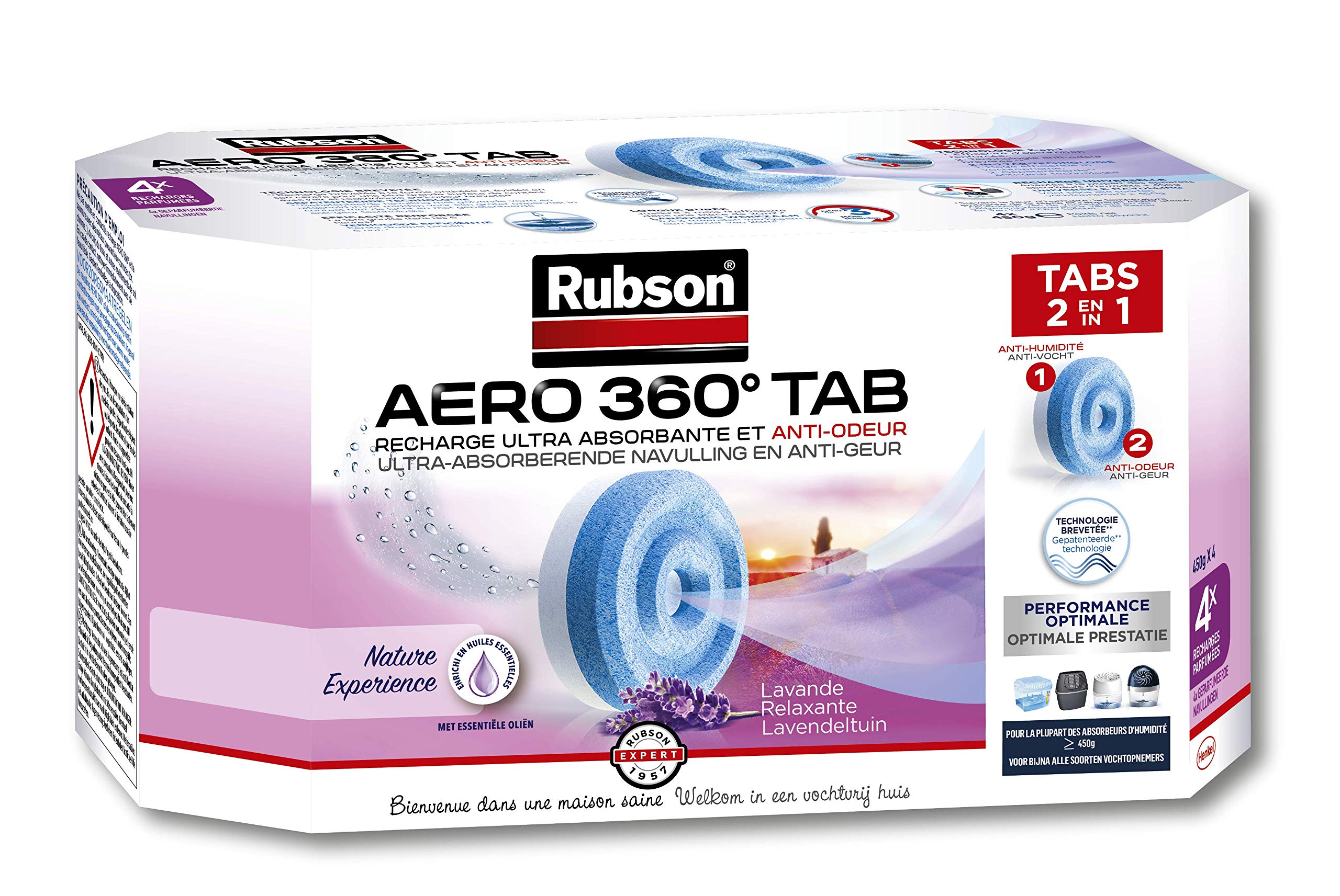 Rubson Aero 360 Refills for Absorber Fragrant Set of 4