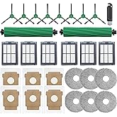 Replacement Parts Kit for iRobot Roomba Plus 505/405 Combo Robot Vacuum Cleaner :2 Roller Brush, 6 Mop Pads, 6 Hepa Filters,