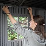 Lifetime Garden Storage Shed 7 x 9.5 ft HDPE Twin-Wall Tan view 7