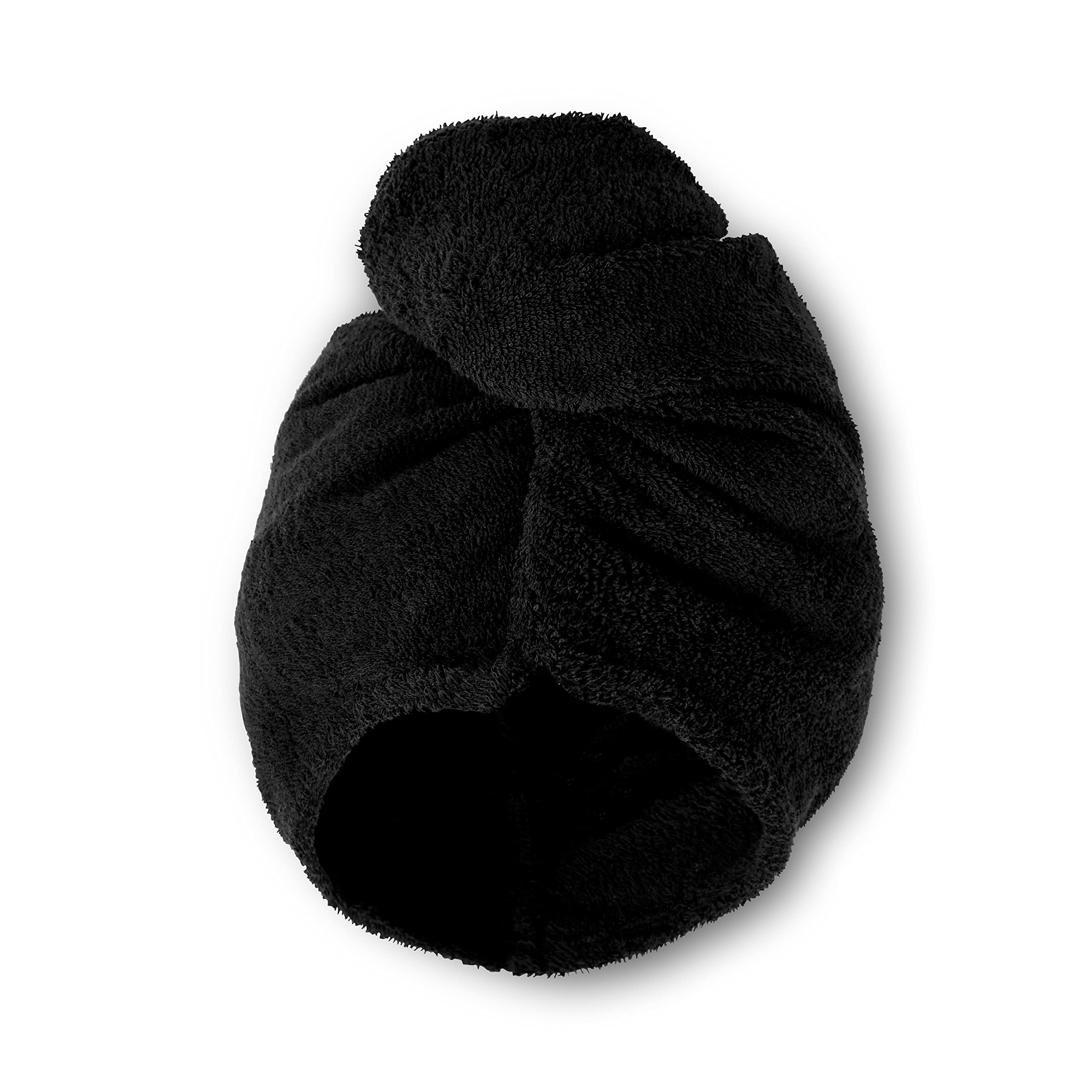 Catherine Lansfield Quick Dry Cotton Turbie Head Towel Black — image 1