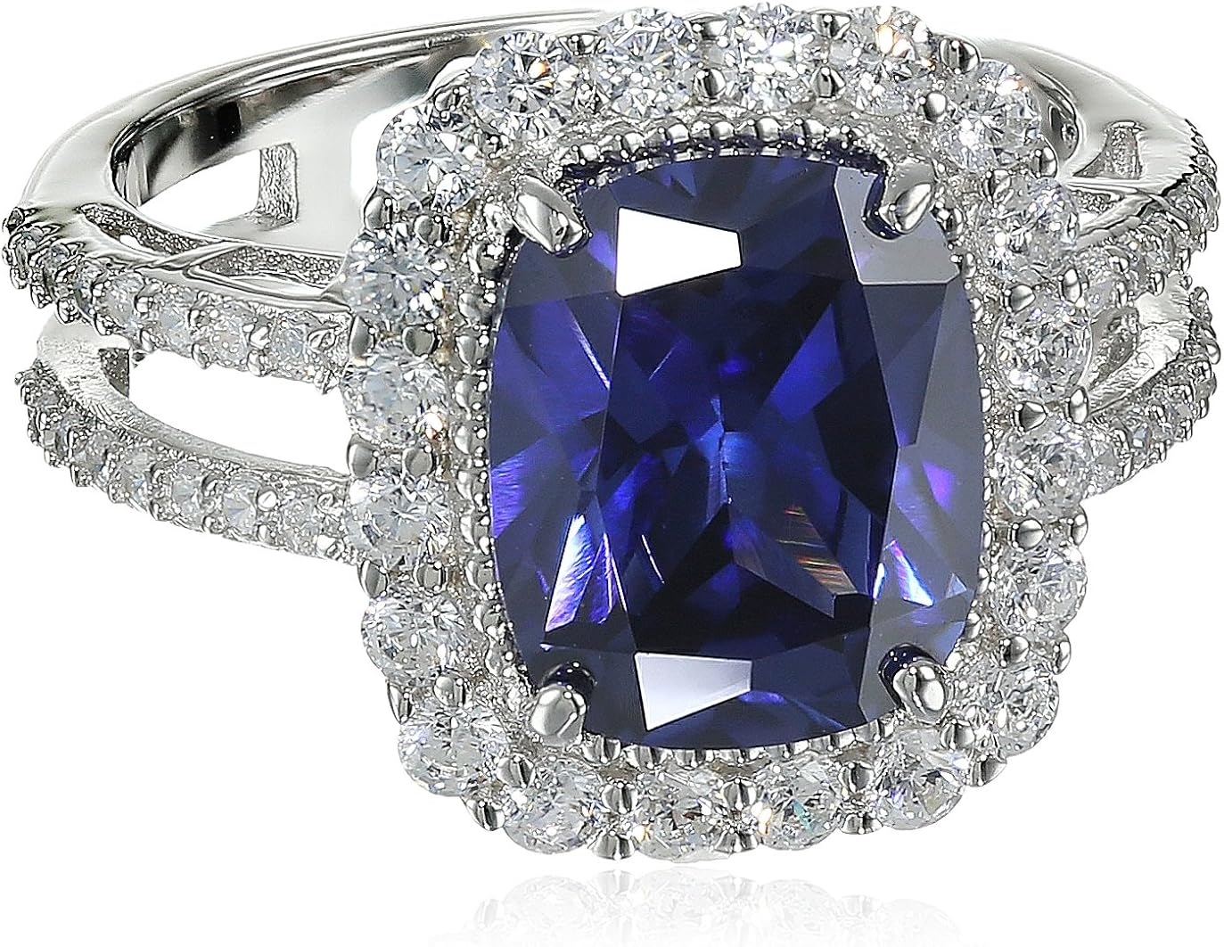 Charles Winston, Sterling Silver, Tanzanite CZ