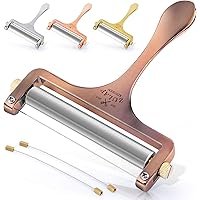 Zulay Cheese Slicer With Adjustable Thickness - Heavy Duty Stainless Steel Cheese Slicers With Wire - Premium Wire…