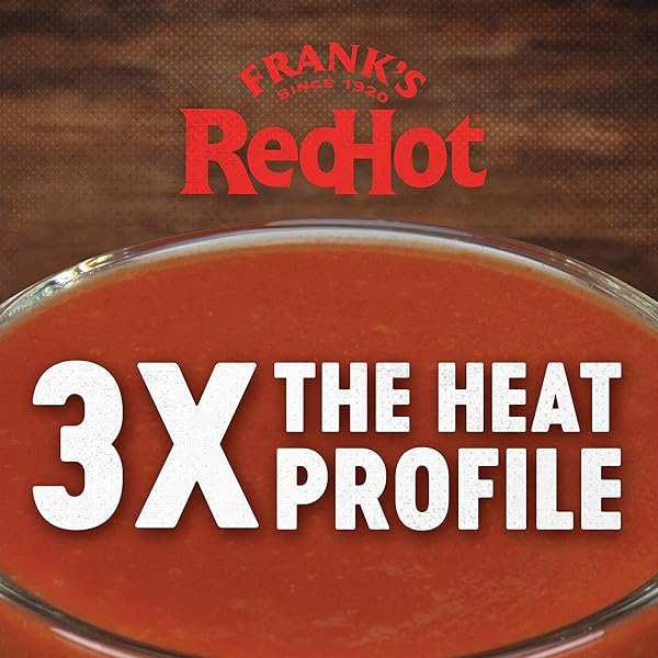 FRANK’S REDHOT XTRA HOT CAYENNE PEPPER HOT SAUCE, 1 GAL – ONE GALLON OF EXTRA HOT CAYENNE PEPPER HOT SAUCE WITH 3X THE HEAT, BEST FOR WINGS, PIZZA, SIDES, SNACKS, BAR BITES AND MORE