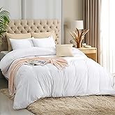 Utopia Bedding Duvet Cover Set with Pillowcases - 1 Duvet Cover with 2 Pillowcases - 20 X 36-3 Pieces Bedding Duvet Cover with Zipper Closure - Soft Brushed Microfiber (King, White)