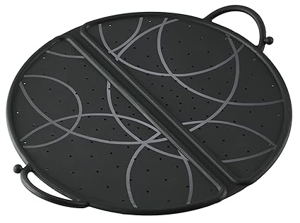 KUHN RIKON 23643 Spritzschutz faltbar Silikon, 30 cm, schwarz