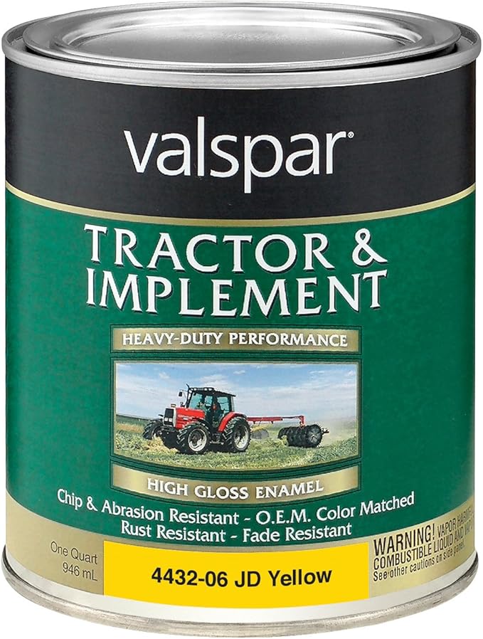 Valspar 443206 John Deere Yellow Tractor and Implement