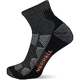 Merrell Men's and Women's MOAB Hiking Midweight Cushion Socks - Unisex Coolmax Moisture Management and Arch Support