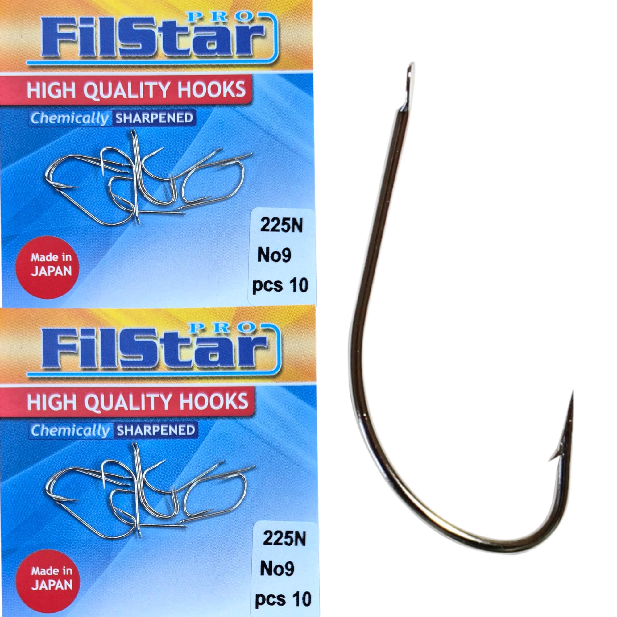 PRO FILSTAR 20 Piece Fishing Hook Set N9 - Carp Fishing Hooks - Carp Fishing Accessories - Barbed Carp Hooks - Carp Fishing Reversed Hooks - Carp Rigs - Fishing Accessories - Method Feeder -