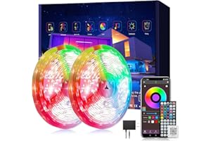 Ledagic Led Lights for Bedroom 250ft (2 Rolls of 125ft) Color Changing RGB Led Strip Lights with 60 Keys Remote and App Control, Music Sync Led Lights for Room Kitchen Party Home Decor