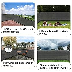 SUNLAX Privacy Fence Screen 5' x 82' Heavy Duty