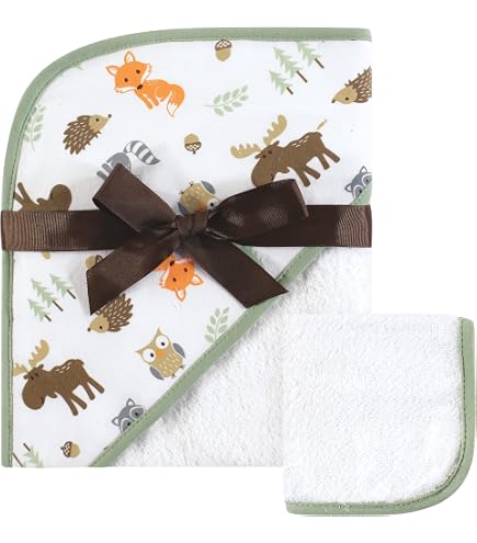 Hudson Baby Unisex Baby Cotton Animal Face Hooded Towel, Ladybug, O