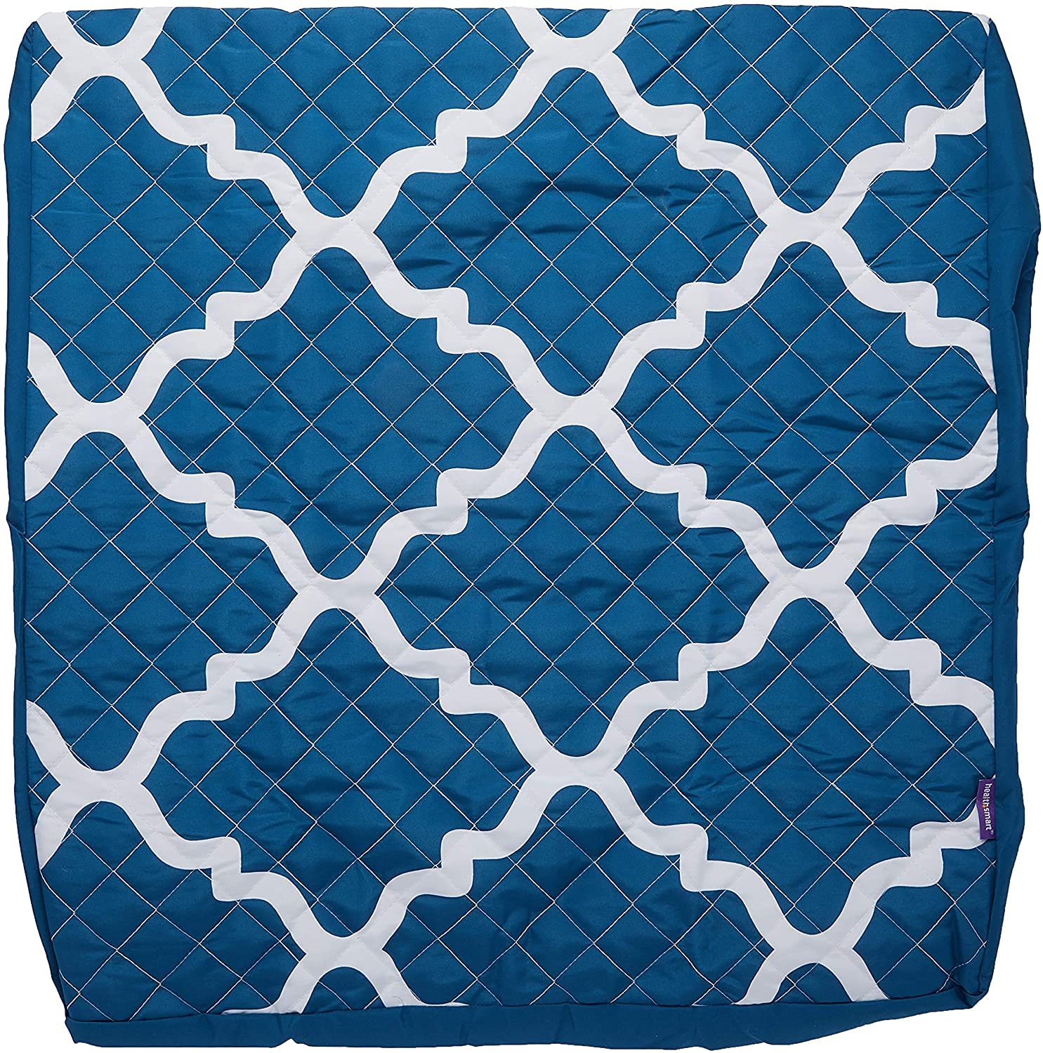 HealthSmart Wedge Pillow Cover for Bed Wedges, Wedge Pillow Case, with Rip & Spill Protection, Fits 24 x 24 x 12 Inch Wedges, Blue Moroccan