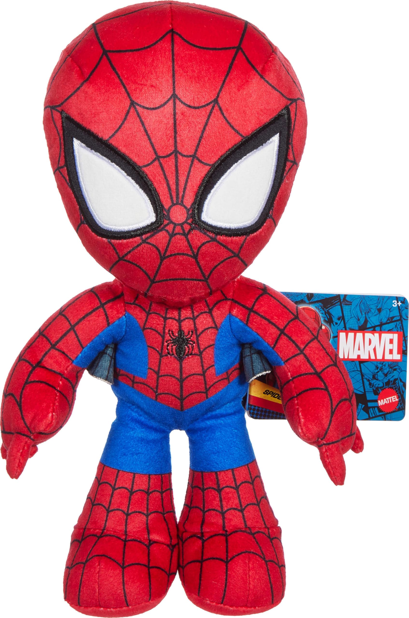 Marvel Plush Spiderman 20 cm, Toy for Kids 3 Years + (Mattel GYT43), Amazon Exclusive