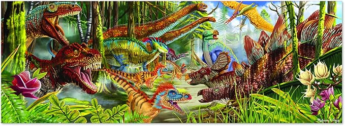 Melissa & Doug Dinosaur World Jumbo Jigsaw Floor Puzzle (200 pcs, over 4 feet long)