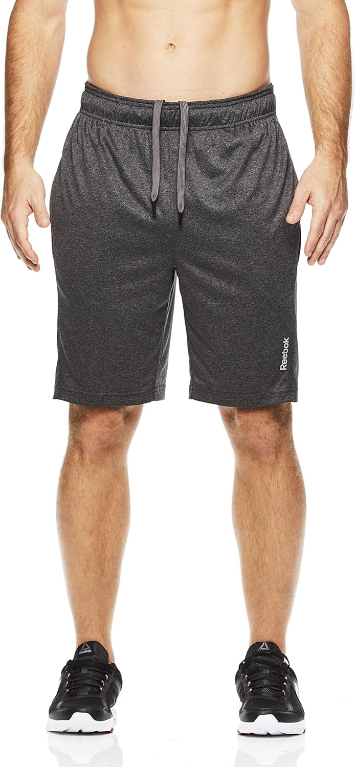 Reebok Men's Drawstring Shorts - Athletic Running & Workout Short w/ Pockets: Clothing
