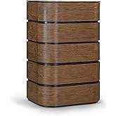 Meridian Furniture 859Brown-CH Annalise Collection Mid-Century Modern Chest with Rich Brown Finish, Walnut Veneer, Mix of Solid Wood and MDF, 35.75" W x 20" D x 48" H, Brown
