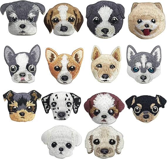 Woohome Bügelflicken 15 Stück - Landschafts-Patches Für Jeans & T-Shirts