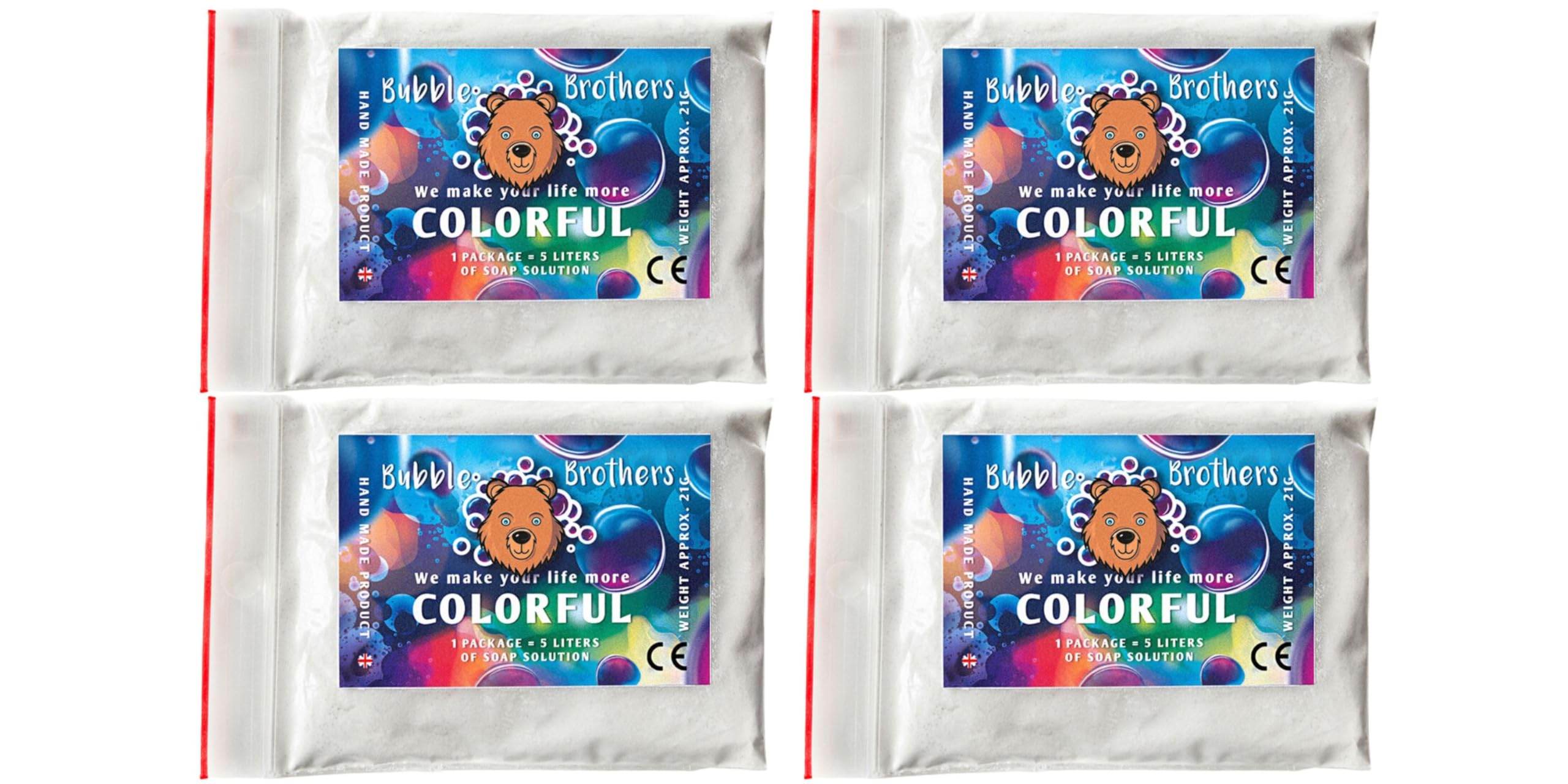 Bubble Brothers Bubble Mix for 20 Liters of Bubble Solution 4x 5 Litre Bubble Mixture Refill for Giant Bubble Wand Bubble Machine Premium Bubble Mix for Garden Games (4 x 5L)