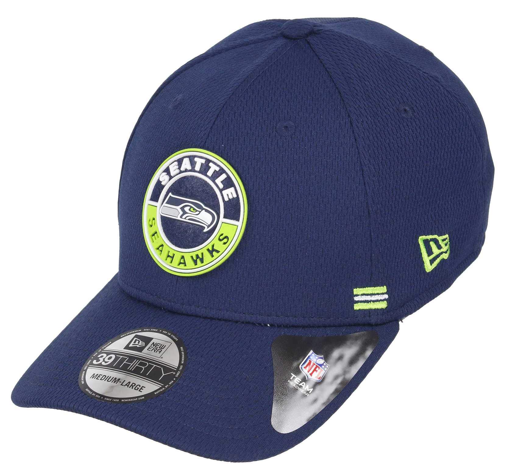 New Era NFL SEATTLE SEAHAWKS Authentic 2020 Sideline 39THIRTY Stretch Fit Road Cap, Größe:S/M