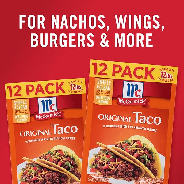 MCCORMICK ORIGINAL TACO SEASONING MIX, 12 OZ